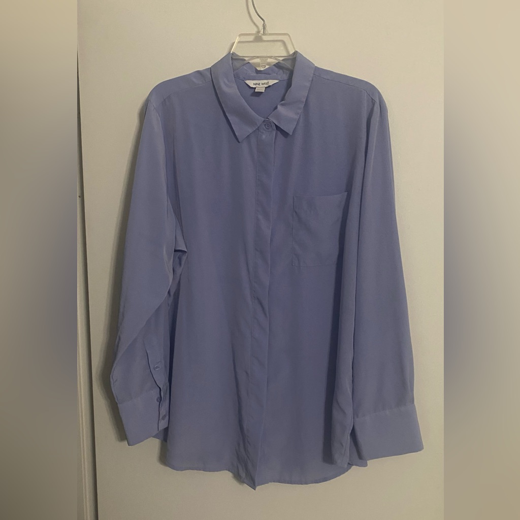 Nine West Light Blue Dress Shirt